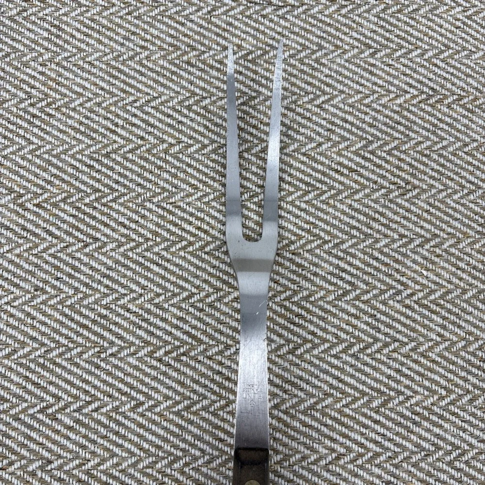 Vintage Ekco Flint Stainless Steel Carving Fork 2 Prong 12